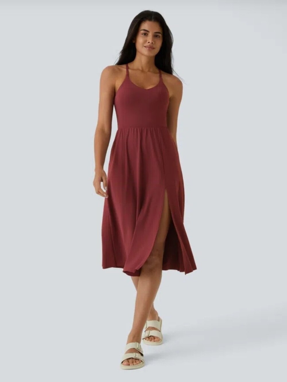 Halara Everyday Midi Chill Dress-La Land Sz L